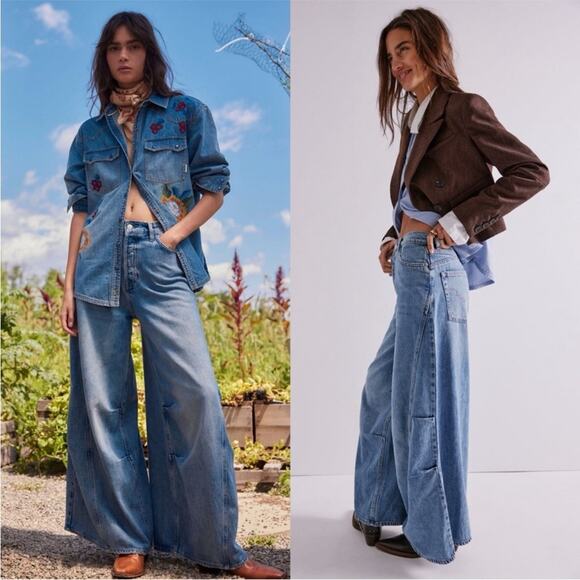 Free People Westward Demi Barrel Jeans - Picture 2 of 9